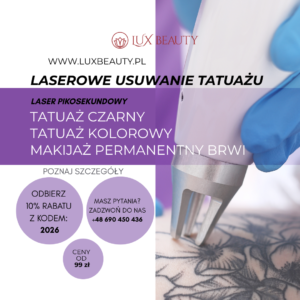 usuwanie kolorowego tatuażu warszawa