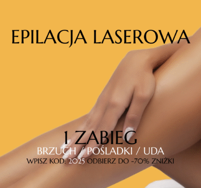 depilacja laserowa jasne włosy uda brzuch pośladki