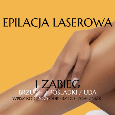 depilacja laserowa jasne włosy uda brzuch pośladki